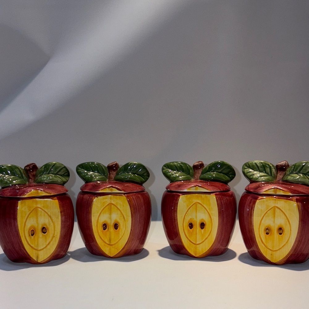 Apple Shaped Ceramic Containers